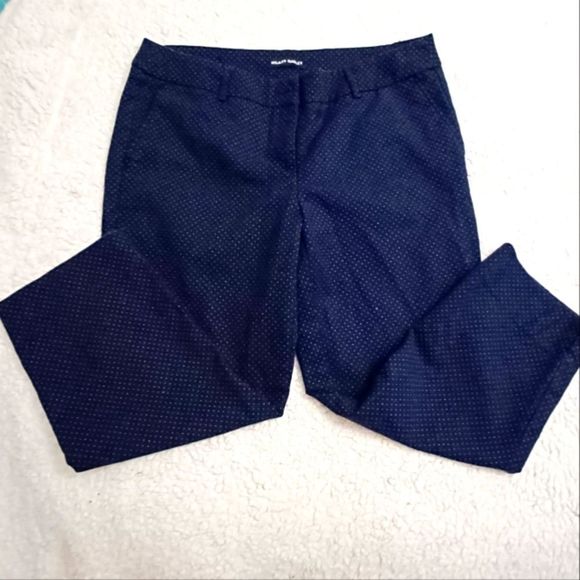 Hilary Radley Navy blue polka dot Capri pants Size 10 - Picture 1 of 6